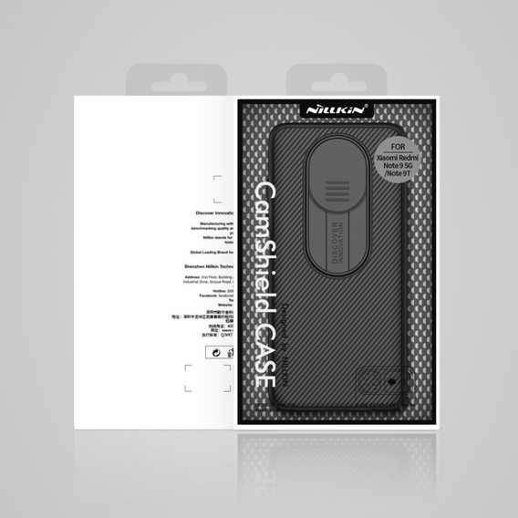 Чохол для Xiaomi Redmi Note 9T 5G, броньований Nillkin, CamShield Pro, чорний