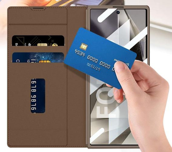 Чехол-кошелек с клапаном коричневый для Samsung Galaxy Z Fold 7 5G