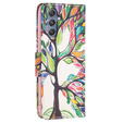 Откидной чехол для Samsung Galaxy M34, Wallet, tree of life, белый