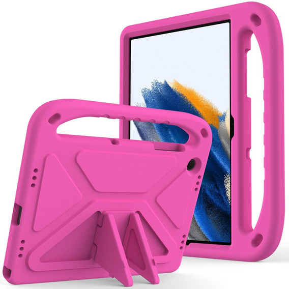 Детский чехол для Samsung Galaxy Tab A9+, детский чехол с ручкой, розовый