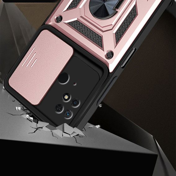 Чехол NOX Camera Slide Xiaomi Redmi 10C, CamShield Slide, розовый rose gold
