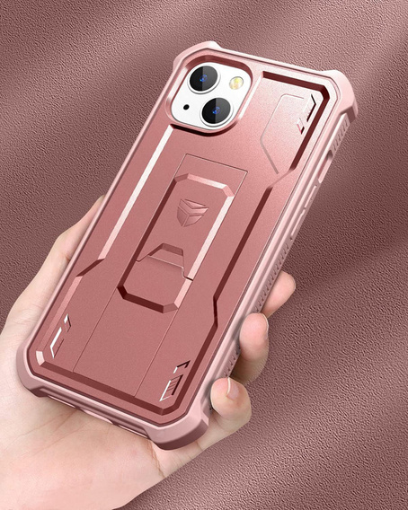 Броньований чохол для iPhone 13 mini, Dexnor Full Body, рожевий rose gold