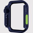 2в1 чохол та захисне скло для годинника Apple Watch 6/5/4/SE 44MM, Dark Blue/Green