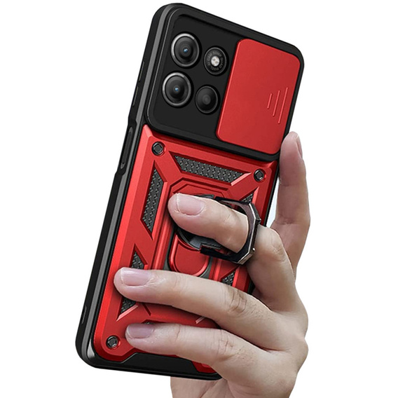 Чохол NOX Camera Slide Motorola Moto G15 / Motorola Moto G15 Power, CamShield Slide, червоний