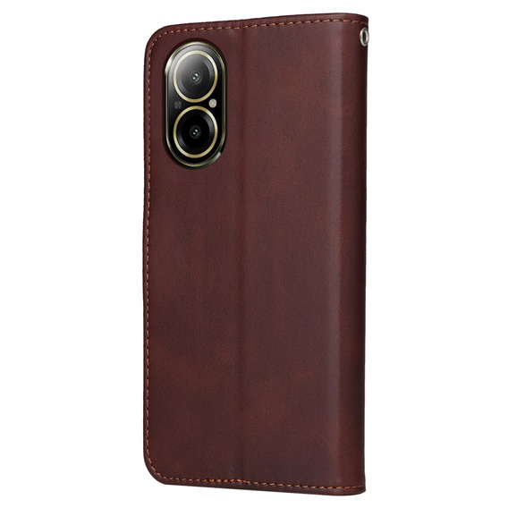 Откидной чехол для Realme C67, Leather Wallet, коричневый