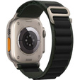 Нейлоновый ремешок до Apple Watch 1/2/3/4/5/6/7/8/SE/ULTRA 42/44/45/49 MM, Black / Green