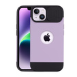 Чохол ERBORD MagSafe Cam Slider, фіолетовий + скло для екрану для iPhone 13 / iPhone 14
