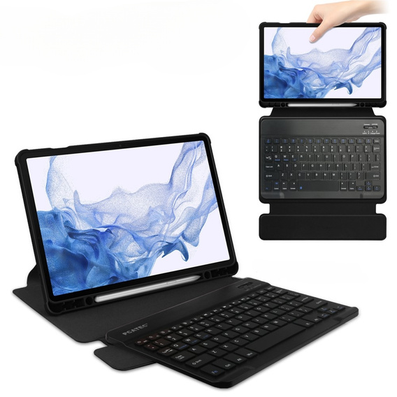 Чехол клавиатура для Samsung Galaxy Tab S9, Rotary 360° Leather, чёрный