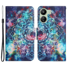 Откидной чехол для Xiaomi Redmi 13C / Poco C65, Wallet, Starry Mandala, синий