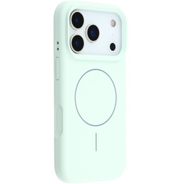 Силиконовый чехол для iPhone 17 Pro, для MagSafe, противоударный, зеленый