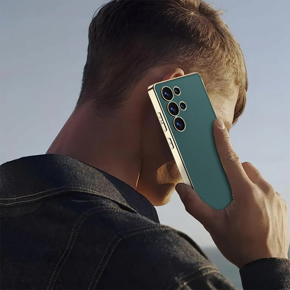 Чехол до Samsung Galaxy S25 Ultra, GKK Leather, зелёный