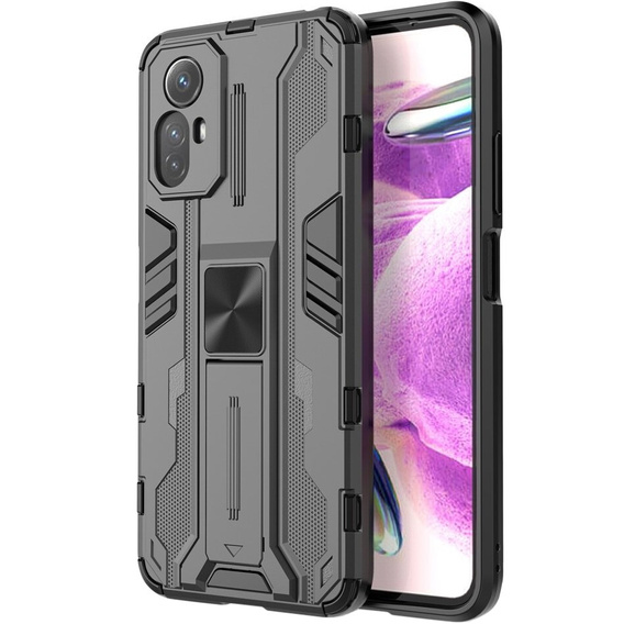 Чoхол до Xiaomi Redmi Note 12S 4G, Military kickstand, чорний