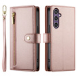 Чохол-книжка для Samsung Galaxy S25, Wallet Zipper Pocket, рожевий