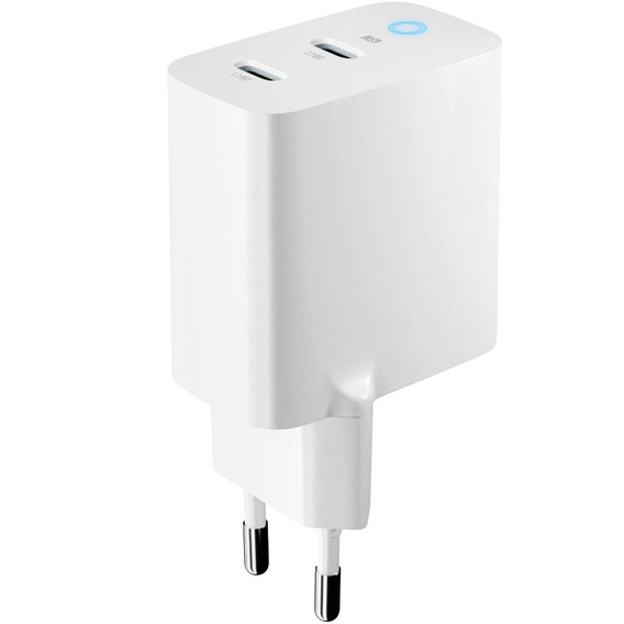 Зарядний пристрій Forcell 65W GaN 2x USB C 1x USB A , White