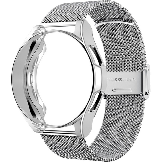 Металический браслет с чехлом для часов Samsung Galaxy Watch 4 40mm, Silver