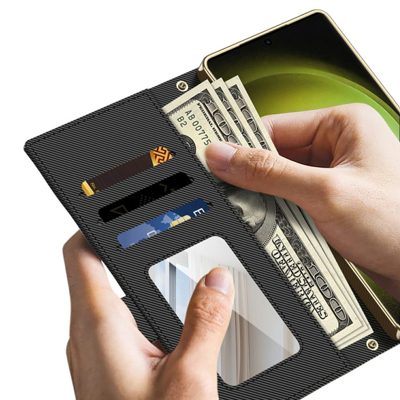 Флип-кейс для Samsung Galaxy S23 Ultra, GKK Mirror Wallet, чёрный