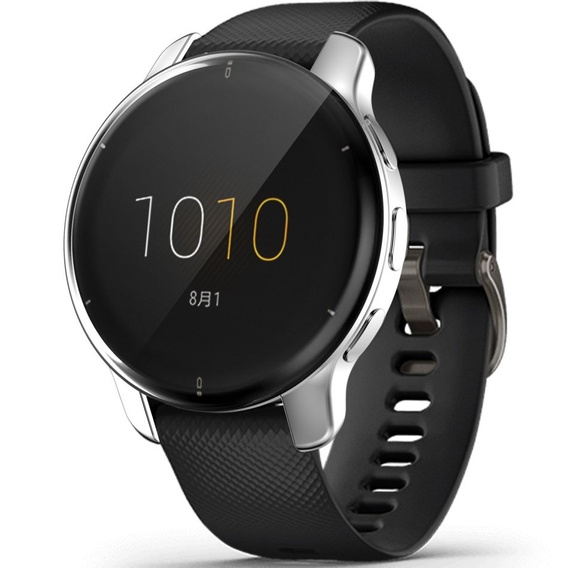 Чехол 2в1 с защитой экрана для часов Garmin Venu 2 Plus, Silver