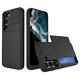 Чехол до Samsung Galaxy S23, Sliding Card Holder, чёрный