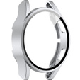 2в1 чехол и защитное стекло для часов Samsung Galaxy Watch 4 44mm, Silver