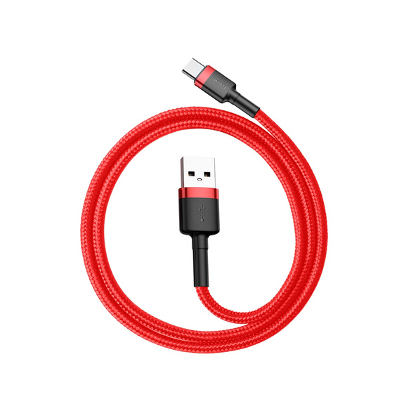 BASEUS Cafule Кабель Type-C 3A 0.5M - Чёрный/Красный