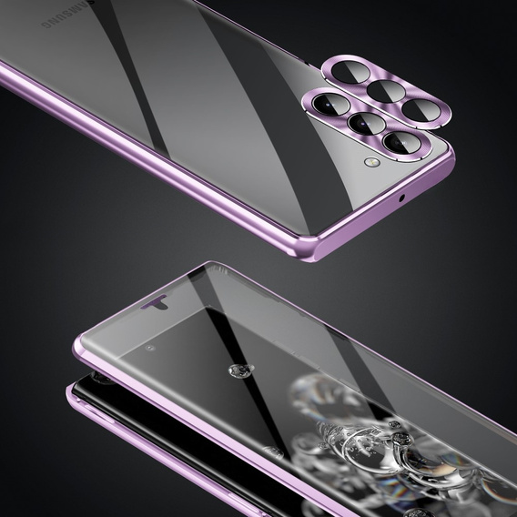 Чохол для Samsung Galaxy S23 Plus, Magnetic Dual Glass, фіолетовий