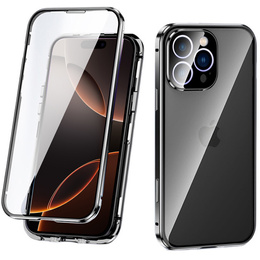 Чехол для iPhone 16 Pro, Magnetic Dual Glass, чёрный