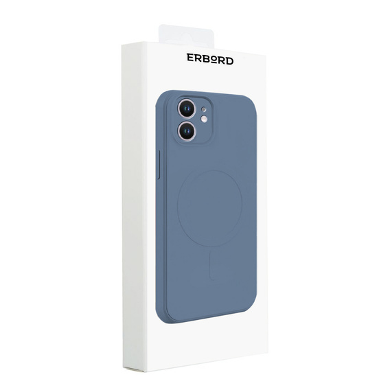 Чехол Silicone до iPhone 12, MagSafe, Blue