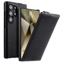 Чохол MELKCO для Samsung Galaxy S25 Ultra, шкіряний, фліп, чорний