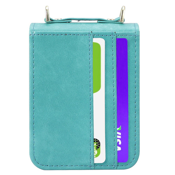Чехол Leather Card Slots для Samsung Galaxy Z Flip3 5G, Green