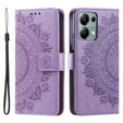 Чохол-книжка для Xiaomi Redmi Note 13 Pro 4G / Xiaomi Redmi Note 14S / Xiaomi Poco M6 Pro 4G, Mandala, фіолетовий
