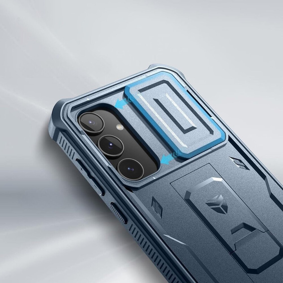 Бронированный чехол для Samsung Galaxy A35, Dexnor Full Body (Two Frames), синий
