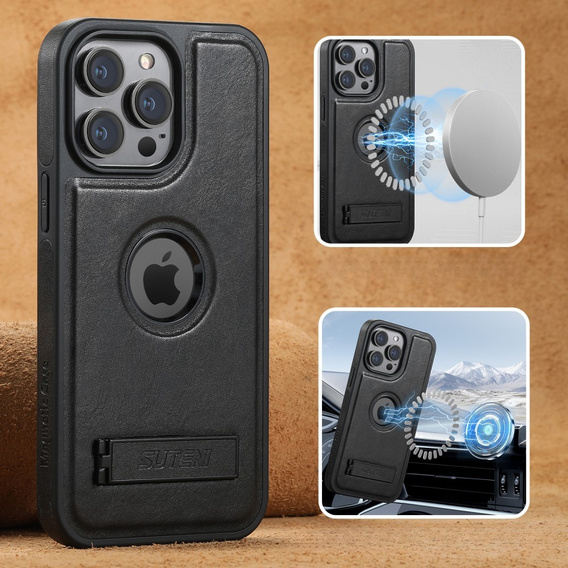 чохол Mujjo Шкіряний до iPhone 15 Pro, MagSafe, Brown