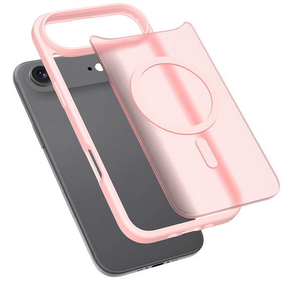 Матовый чехол для iPhone Air, для MagSafe, полупрозрачный розовый