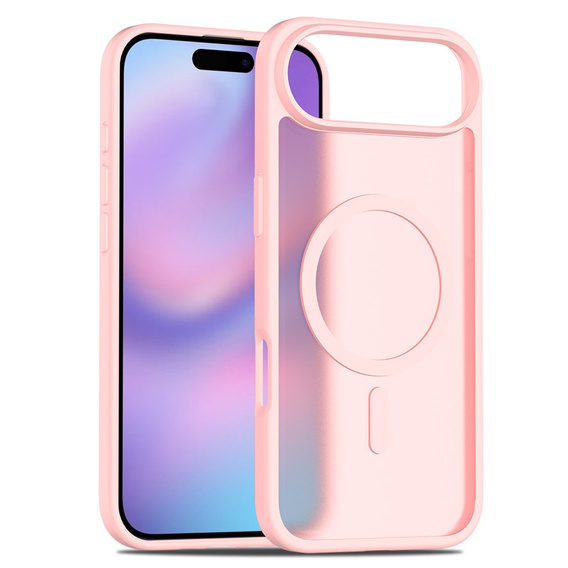 Матовый чехол для iPhone Air, для MagSafe, полупрозрачный розовый