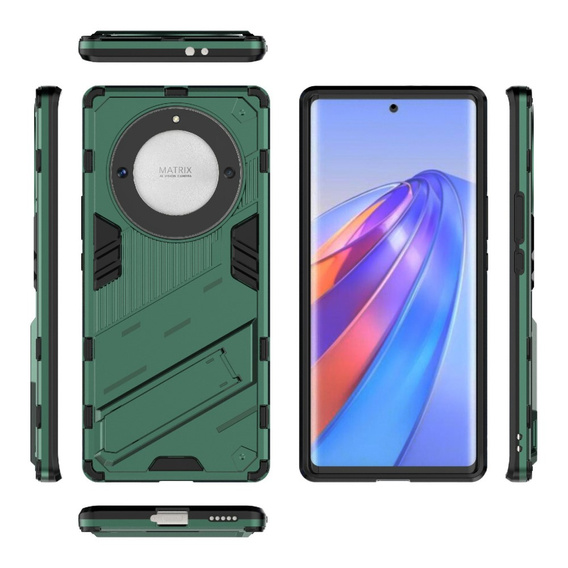 Чохол для Honor Magic 5 Lite, Military kickstand, зелений