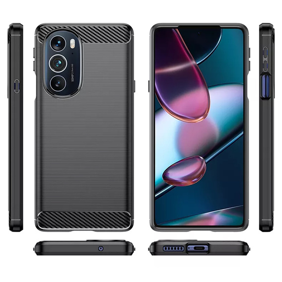 Чoхол до Motorola Edge 30 Pro, Carbon, чорний