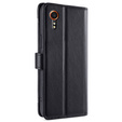 Откидной чехол для Samsung Galaxy Xcover 7, Wallet Zipper Pocket, чёрный