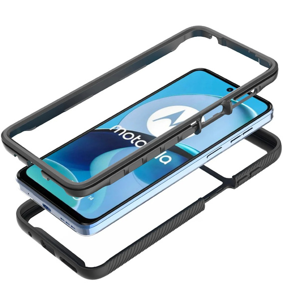 Чoхол Shockproof до Motorola Moto E14 / G24 / G04, із захисним екраном, чорний