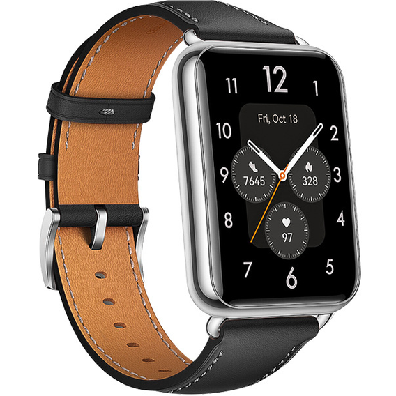 Кожаный ремешок для часов Huawei Watch Fit 2, Black