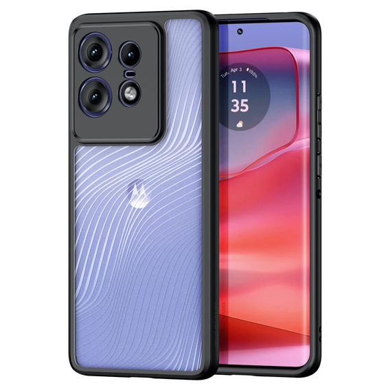 Чехол DuxDucis для Motorola Edge 50 Pro 5G, Aimo case, прозрачный / черный