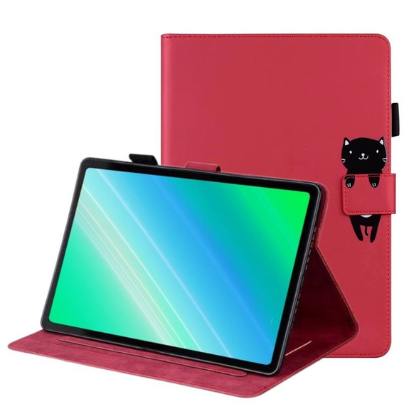 Чехол для iPad 10.2" 2021/2020/2019 (9/8/7 gen.), с клапаном, animal, красный