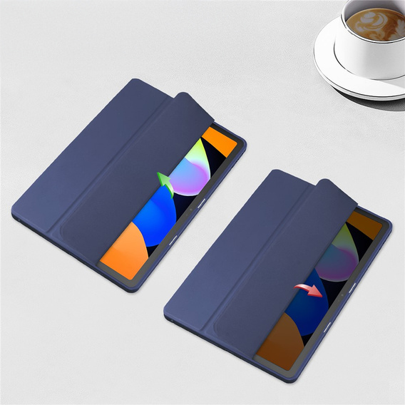 Чохол для Lenovo Idea Tab 11" 2025 TB336FU TB336ZU, з прозорою спинкою та тримачем для стилуса, темно-синій