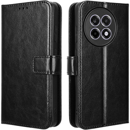 Откидной чехол для OnePlus 13R, Crazy Horse Wallet, чёрный