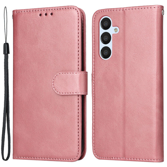 Откидной чехол для Samsung Galaxy A34 5G, Leather Wallet, розовый rose gold