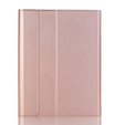 Чехол + клавиатура iPad 7/8/9 10.2 2019/2020/2021, розовый rose gold