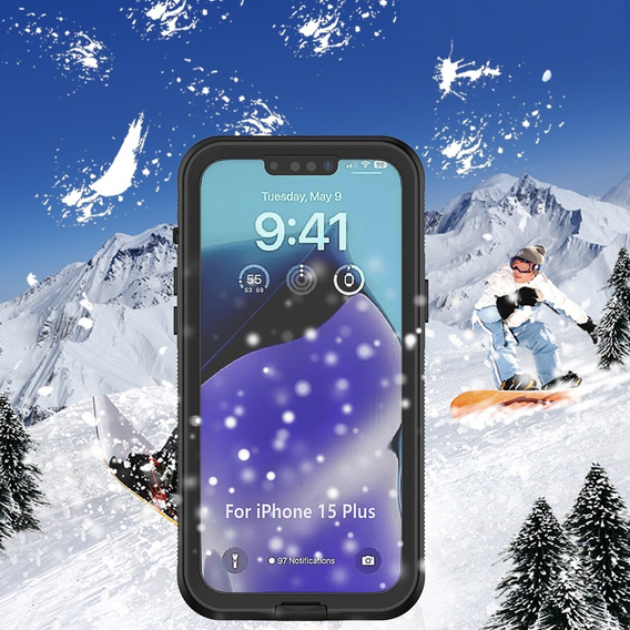 Водонепроникний чохол IP68 для iPhone 15 Plus, чорний