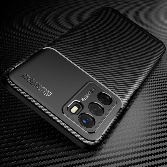 Чехол до Oppo A16, Carbon Gel, чёрный