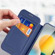 Чохол Dux Ducis для iPhone Air, Skin X Pro, з клапаном, для MagSafe, темно-синій