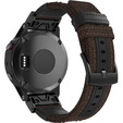 Ремешок Canvas+Leather для Garmin Fenix 5/6/6 Pro / Forerunner 935/945 - Brown