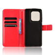 Футляр з клапаном для Motorola Edge 50 Ultra, Crazy Horse Wallet, червоний